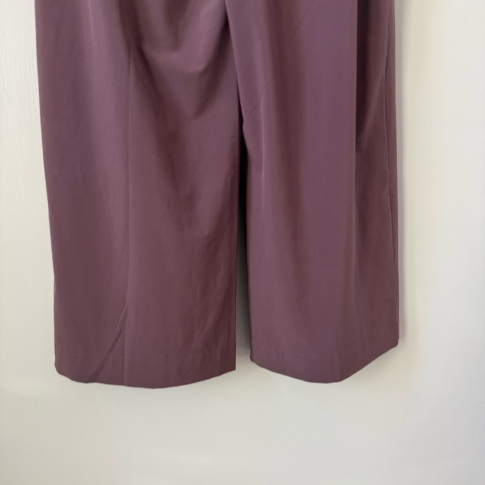 Athleta Brooklyn Heights High Rise Pleated Wide Leg Pant in Damask Mauve - Picture 9 of 13